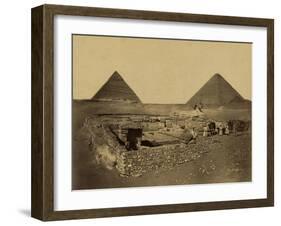 Sphinx and Giza Pyramids, 19th Century-Science Source-Framed Giclee Print