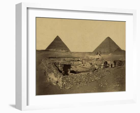 Sphinx and Giza Pyramids, 19th Century-Science Source-Framed Giclee Print