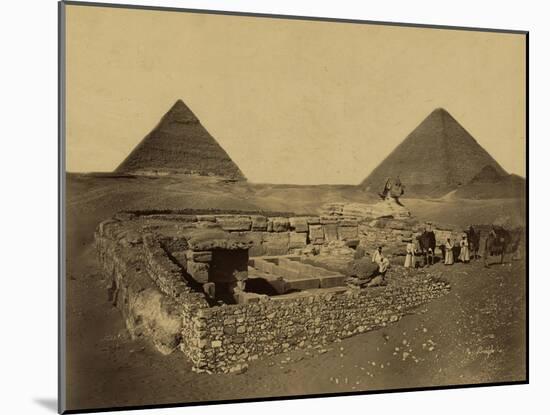 Sphinx and Giza Pyramids, 19th Century-Science Source-Mounted Giclee Print