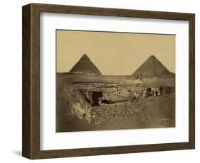 Sphinx and Giza Pyramids, 19th Century-Science Source-Framed Giclee Print