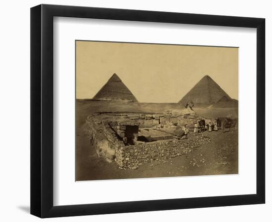 Sphinx and Giza Pyramids, 19th Century-Science Source-Framed Giclee Print