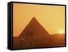 Sphinx and Kefren (Chephren) Pyramid, Giza, Unesco World Heritage Site, Cairo, Egypt-Nico Tondini-Framed Stretched Canvas