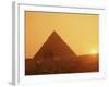 Sphinx and Kefren (Chephren) Pyramid, Giza, Unesco World Heritage Site, Cairo, Egypt-Nico Tondini-Framed Photographic Print