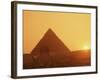 Sphinx and Kefren (Chephren) Pyramid, Giza, Unesco World Heritage Site, Cairo, Egypt-Nico Tondini-Framed Photographic Print