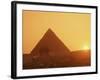 Sphinx and Kefren (Chephren) Pyramid, Giza, Unesco World Heritage Site, Cairo, Egypt-Nico Tondini-Framed Photographic Print