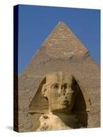 Sphinx and Khafre Pyramid, 4th Dynasty, Giza, Egypt-Kenneth Garrett-Stretched Canvas