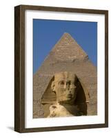 Sphinx and Khafre Pyramid, 4th Dynasty, Giza, Egypt-Kenneth Garrett-Framed Photographic Print