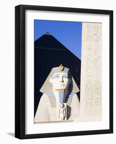 Sphinx and Obelisk Outside the Luxor Casino, Las Vegas, Nevada, USA-Richard Cummins-Framed Photographic Print
