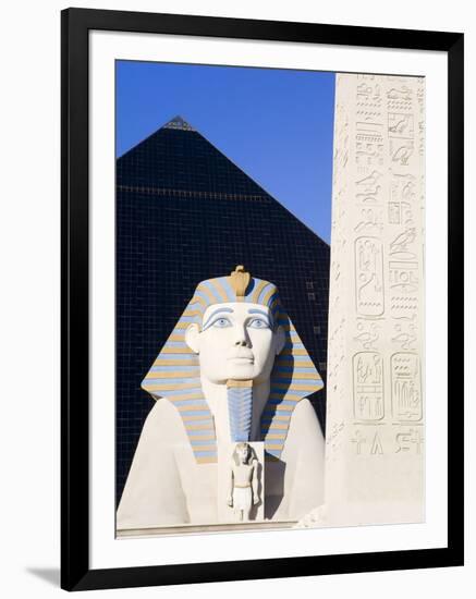 Sphinx and Obelisk Outside the Luxor Casino, Las Vegas, Nevada, USA-Richard Cummins-Framed Photographic Print