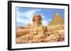 Sphinx and Pyramid, Egypt-null-Framed Art Print