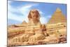 Sphinx and Pyramid, Egypt-null-Mounted Art Print