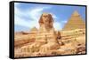 Sphinx and Pyramid, Egypt-null-Framed Stretched Canvas