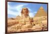 Sphinx and Pyramid, Egypt-null-Framed Art Print