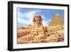 Sphinx and Pyramid, Egypt-null-Framed Art Print