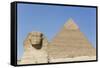 Sphinx and Pyramid of Chephren, the Giza Pyramids, Giza, Egypt, North Africa, Africa-Richard Maschmeyer-Framed Stretched Canvas