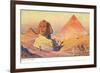 Sphinx and Pyramids, Egypt-null-Framed Art Print