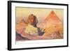 Sphinx and Pyramids, Egypt-null-Framed Art Print