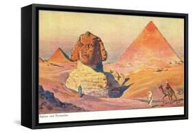 Sphinx and Pyramids, Egypt-null-Framed Stretched Canvas