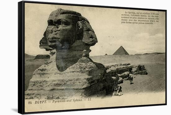 Sphinx and Pyramids, Giza, Egypt-null-Framed Stretched Canvas