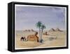 Sphinx and Pyramids, Giza II, 1820-1876-George Sand-Framed Stretched Canvas