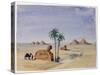 Sphinx and Pyramids, Giza II, 1820-1876-George Sand-Stretched Canvas