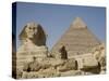 Sphinx and the Pyramid of Cheops, Giza, UNESCO World Heritage Site, Near Cairo, Egypt-Olivieri Oliviero-Stretched Canvas