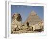 Sphinx and the Pyramid of Cheops, Giza, UNESCO World Heritage Site, Near Cairo, Egypt-Olivieri Oliviero-Framed Photographic Print