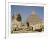 Sphinx and the Pyramid of Cheops, Giza, UNESCO World Heritage Site, Near Cairo, Egypt-Olivieri Oliviero-Framed Photographic Print