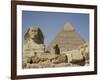 Sphinx and the Pyramid of Cheops, Giza, UNESCO World Heritage Site, Near Cairo, Egypt-Olivieri Oliviero-Framed Photographic Print