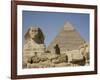 Sphinx and the Pyramid of Cheops, Giza, UNESCO World Heritage Site, Near Cairo, Egypt-Olivieri Oliviero-Framed Photographic Print