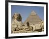 Sphinx and the Pyramid of Cheops, Giza, UNESCO World Heritage Site, Near Cairo, Egypt-Olivieri Oliviero-Framed Photographic Print