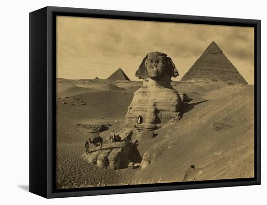 Sphinx and the Pyramids, 19th Century-Science Source-Framed Stretched Canvas