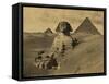 Sphinx and the Pyramids, 19th Century-Science Source-Framed Stretched Canvas