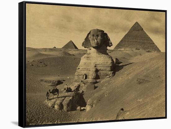 Sphinx and the Pyramids, 19th Century-Science Source-Framed Stretched Canvas