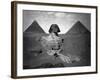 Sphinx and Two Pyramids Photograph - Egypt-Lantern Press-Framed Art Print