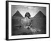 Sphinx and Two Pyramids Photograph - Egypt-Lantern Press-Framed Art Print