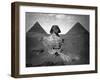 Sphinx and Two Pyramids Photograph - Egypt-Lantern Press-Framed Art Print