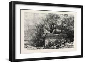 Sphinx at Karnak. Egypt, 1879-null-Framed Giclee Print