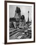 Sphinx Damaged by a German Bomb Dropped on the Embankment, 4th September 1917-null-Framed Giclee Print