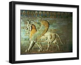 Sphinx, Detail from a Frieze, Mesopotamian, circa 500 BC-null-Framed Giclee Print