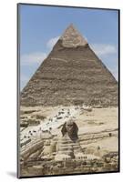 Sphinx in Foreground and Pyramid of Chephren, the Giza Pyramids, Giza, Egypt, North Africa, Africa-Richard Maschmeyer-Mounted Photographic Print