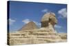 Sphinx in Foreground, and the Great Pyramid of Cheops, the Giza Pyramids-Richard Maschmeyer-Stretched Canvas