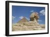 Sphinx in Foreground, and the Great Pyramid of Cheops, the Giza Pyramids-Richard Maschmeyer-Framed Photographic Print