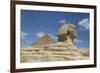 Sphinx in Foreground, and the Great Pyramid of Cheops, the Giza Pyramids-Richard Maschmeyer-Framed Photographic Print