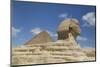 Sphinx in Foreground, and the Great Pyramid of Cheops, the Giza Pyramids-Richard Maschmeyer-Mounted Photographic Print