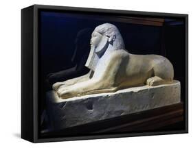 Sphinx of Queen Hatshepsut, Limestone Statue, from Deir El-Bahri-null-Framed Stretched Canvas