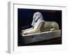 Sphinx of Queen Hatshepsut, Limestone Statue, from Deir El-Bahri-null-Framed Giclee Print