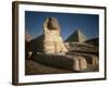 Sphinx with Great Pyramid in Background-Eliot Elisofon-Framed Photographic Print