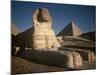 Sphinx with Great Pyramid in Background-Eliot Elisofon-Mounted Photographic Print