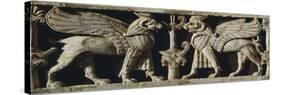 Sphinx with Ram's Head, Ivory Artefact from Khadatu or Arslan Tash, Syria-null-Stretched Canvas